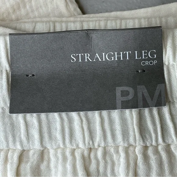 SOFT SURROUNDINGS NWT BEACH BOUND PULL ON GAUZE CROP PANTS ECRU Size Large - Picture 9 of 15